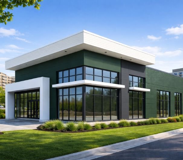 Commercial Bldg With Hardie Siding