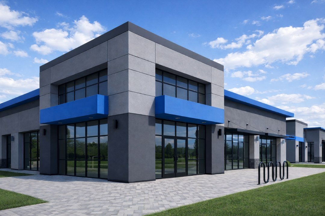 Commerial Bldg with Stucco