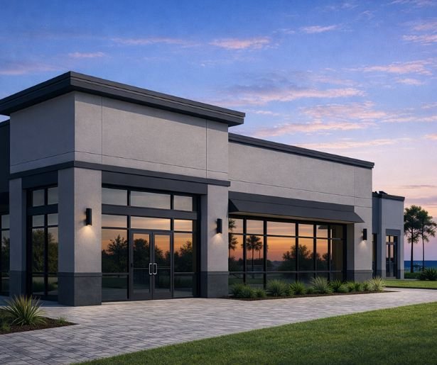 Commerial Bldg with Stucco