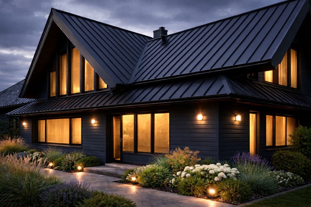 House with Metal Standing Seam