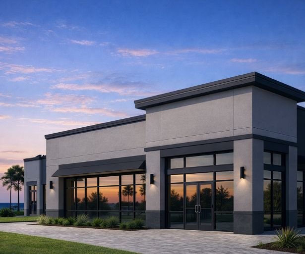 Commerial Bldg with Stucco